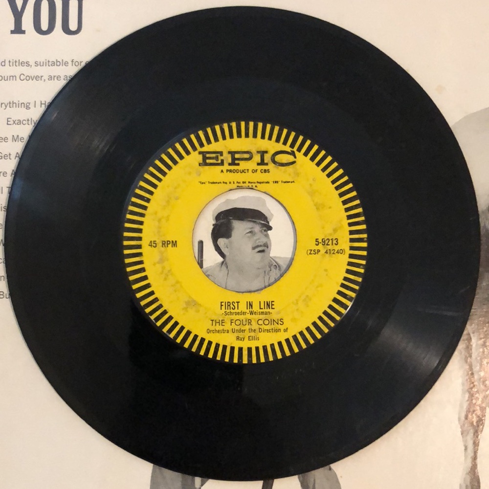 The Four Coins Shangri-La Vinyl 45 Record '57